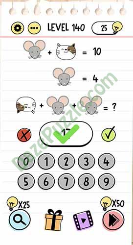 Brain Test Level 140 Answer - Daze Puzzle